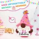 21st Birthday Gifts for Her, 21st Birthday Decorations - Handmade Positive Crochet Gnomes, 21 & Fabulous Bday Gifts for Women Daughter Best Friend Bestie Sister