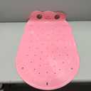 Bathtub Mat Non Slip, Shower Mat for Kids with Natural Rubber no Plastic Smells, Baby Bath Mat for Tub Non Slip with Strong Suction Cups, 30"x18", PVC-Free, Safe Comfortable Fun for Kids, Pink