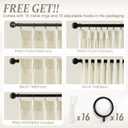 PANGSINNE 90 Inch Pinch Pleated Linen Curtains - 2 Panel Set Semi Sheer Curtain for Living Room Back Tab Cream Natural Textured Drapes Birch Ivory for Dining Office