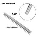 16-Inch Length,Stainless Steel Fully Threaded Rod,1/2" -13 Thread Size, Right Hand Threads, 304 Stainless Steel Threaded Screwand-Studs(2 Pieces)