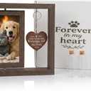 Dog Memorial Gifts for Loss of Dog, Pet Memorial Gifts for Dogs Cats, Rotating Wooden Picture Frame, Funeral Tribute for Beloved Dogs & Cats