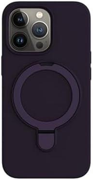 SRGDRR Magnetic Metal Bracket Silicone Phone Case for iPhone 15 14 13 12 Pro Max 15 14 Plus Wireless Charge Shockproof Protection Cover,L9,for iPhone 16pro max