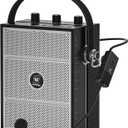 Voice Amplifier, Portable PA System with Wireless Headset Mic & Speaker, 50W Bluetooth Portable Microphone and Speaker for Teachers, Public Speaking, Events, Hands-Free Megaphone with Strap - S98