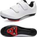 Women & Men Cycling Shoes Compatible with Peloton Bike Indoor Road Riding Biking Bike Shoes with Delta Cleats Included, 11 Women/9 Men, 2600-white1