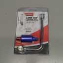 Edelbrock 8134 Chrome Fuel Line, Red/Blue