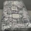 8x10 Washable Area Rug, Upgraded Denser Surface Vintage Rugs, Honeycomb Non-Slip Backing Living Room Rug, Easy Care Foldable Rugs for Living Room Bedroom Kitchen Dinning Room Home Office (Grey)