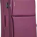 Hanke 28 Inch Luggage Softside Expandable Suitcases with Spinner Wheels, Travel Checked Luggage for Women Men(Purple)