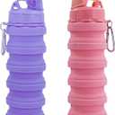 Collapsible Water Bottles Travel water bottle Sports Portable Sport Water Bottle Reusable Water Bottles comes with mountaineering Buckle 500ml silicone Water-proof camping water bottle