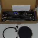 InnoGear Microphone Stand, Adjustable Mic Stand Set for Blue Yeti Nano Suspension Boom Scissor Arm Stand with 5/8" to 3/8" Screw, 5/8" to 1/4 Screw, Nano Mic Windscreen and Dual Layered Mic Pop Filter