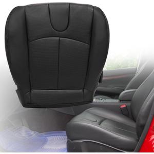 Driver Side Bottom Perforated Leather Seat Cover Black #G Compatible with Infiniti G37 2008 2009 2010 2011 2012 2013