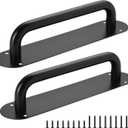 Malimali 2 Pack Black Large Barn Door Handles Hardware, Stainless Steel 11" Gate Shed Door Handle, Sliding Door Handles Modern Exterior Bifold Pocket Door Pull Replacement