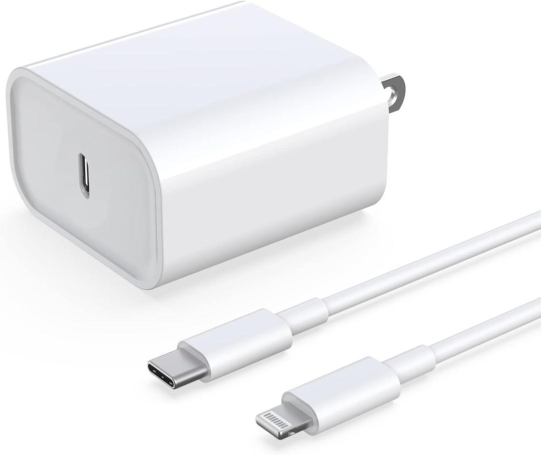 for iPhone Fast Charger, 20W USB C PD Wall Charger Block Plug with[MFi Certified]6ft Type C to Lightning Cable Quick Charging Data Sync Cord for iPhone14 13 12 11 Pro Max Mini Xs Xr iPad Air