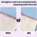 Edge Stitch Lock & Sewing Gauge, 4 Colors Sewing Needle Gauge Measuring Tool, Mini Sewing Finger Ruler for Even Stitches, 3mm Sewing Templates, DIY Stitching kit for Machine Sewing