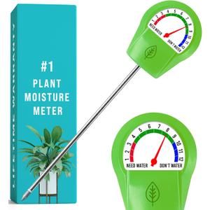 GROWIT Plant Moisture Meter - Accurately Tells You When to Water Your Plants - 26cm, No Battery Needed (1. Green (Most Popular))