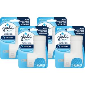 Glade PlugIns Air Freshener Warmer, Scented and Essential Oils for Home and Bathroom, Up to 50 Days on Low Setting (Pack of 4)