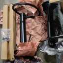 JAMFLY Bar Stools Set of 2, Leather Adjustable Barstools Counter Height Modern Bar Stools, Island Chairs Set of 2 for Kitchen, Brown