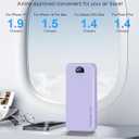 Portable Charger with Wall Plug, 10000mAh USB C Power Bank Fast Charging, External Battery Pack with Built in Cables, Digital Display, 5 Output 4 Input for iPhone Android Cell Phone Tablet