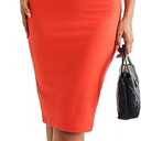 Women's Summer Dresses Short Sleeve - Sexy Basic Pencil Midi Dress Going Out Fashion Outfits Wedding Guest Cocktail, Extra Large, Sundress Red