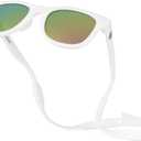Polarized Baby Sunglasses With Strap - Unbreakable Flexible Infant Sunglasses For Toddlers Newborns 0-24 Months (White)