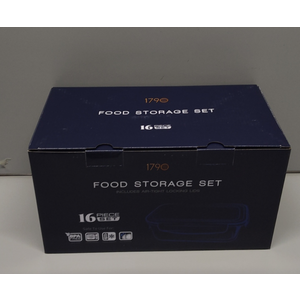 16 Piece Food Storage Set Includes Air-Tight Locking Lids