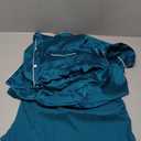 LILLUSORY Silk Satin Pajama Set for Women 2 Piece Lounge Pjs Shorts Matching Summer Sleepwear Button Down Shirt Shorts (XX-Large, Lakeblue)