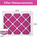 Colorfil 16x20x1 Air Filter (2-Pack) | Made in the USA | Color Changing | Remove Cat and Dog Odor | MERV 8 for Pet Hair Dander and Dust | 15.5"x19.5"x0.75" Exact Size