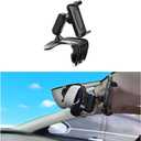Car Dashboard Phone Holder, 360 Rotatable Hands Free Vehicle Dash Clip Mount Mobile Phone Stand, Auto Sun Visor & Rearview Mirror Cellphone Mount, Suitable for Most 4-7" Smartphones