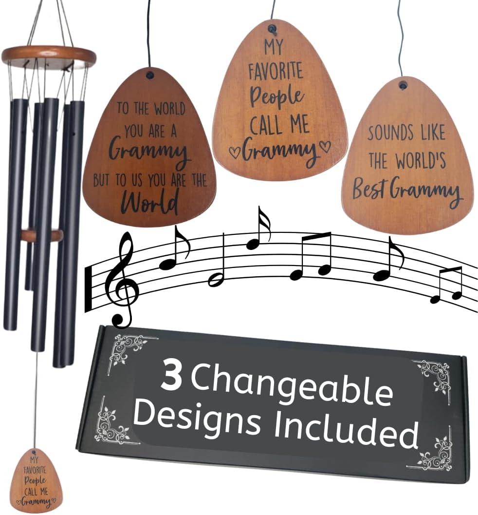 Grammy Wind Chime, Grammy Gift Ideas from Grandchildren, Christmas for Grandma, Mothers Day for Gramy, Garden Gifts