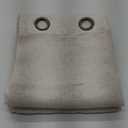 LAMIT Natural Cream Ivory Long Linen Curtains for Living Room, 108 inches Long Bronze Grommet Light Filtering Window Textured Neutral Sheer Drapes for Bedroom Farmhouse, 2 Panels, 52 x 108 Inch