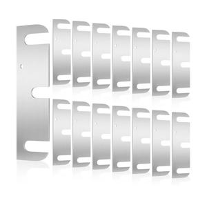15 Pcs Hardware Door Hinge Shims Stainless Steel Metal Coated Finish Door Hinge Shim for Repair Kit (3.5 Inch,Silver)
