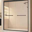 Semi-Frameless Sliding Shower Door 56-60" W x 72" H, Matte Black
1/4" Tempered Glass, Nano-Coated, Explosion-Proof Film, for Walk-in Shower Door, Modern Bathroom