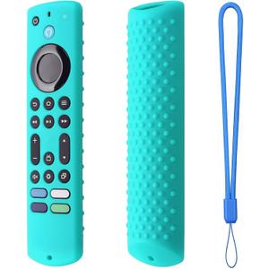 6.2 Inch Silicone Cover for 2023 Fire TV Stick 4K Max 2nd/Fir TV Omni Series/FireTV 4-Series Remote,Toshiba/Insignia FirTV Remote Cover with Lanyard(Mint)