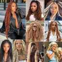 Marley Twist Braiding Hair 16 Inch 3 Packs, Black Cuban Twist Hair Afro Kinky Curly Twist Crochet Hair for Women, Synthetic Marley Hair Extensions(16 Inch, 1B#)