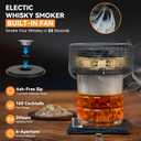 Electric Whiskey Smoker kit - Built-in Lighter (No ButaneDrink Smoker, 6 Wood Chip Flavors, Rechargeable Cocktail Smoker Kit, Birthday Bourbon Whiskey Gift, Suitable for Men, Dad, Husband