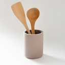 Selegna Instant Dry Utensil Holder for Kitchen Countertop, Diatomite Stone Utensil Caddy, Diatomaceous Earth Kitchen Utensil Organizer | Quick Drying Water Absorbing Pottery for Sink organization