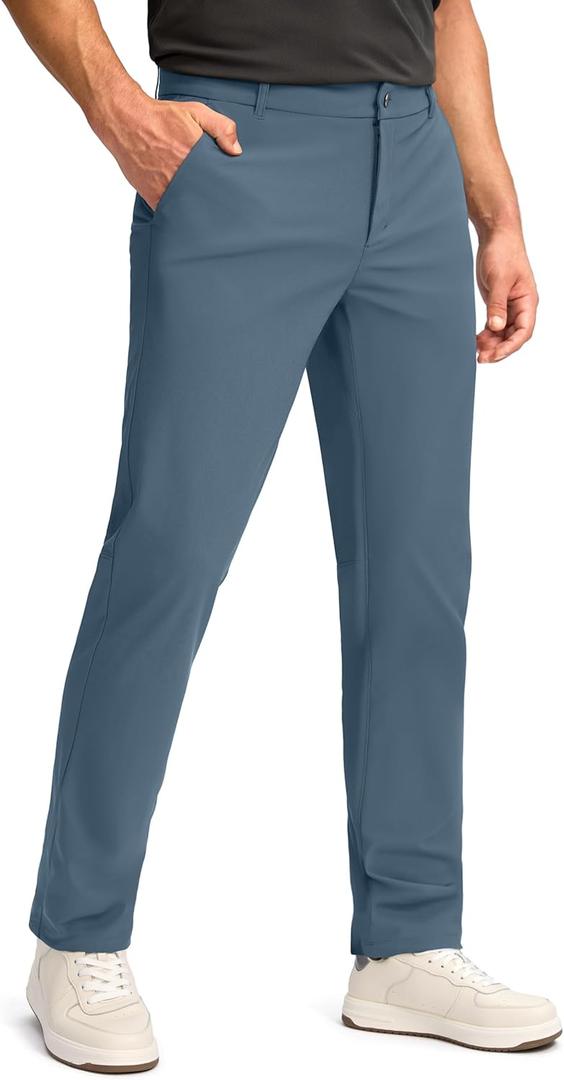 Obla Men's Golf Pants - 30"/32"/34" Slim Fit Stretch Lightweight with 5 Pockets Casual Travel Dress Work Pants for Men (Blue)