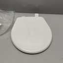 Mayfair Caswell Modern Slow Close Toilet Seat, Durable Plastic Seat, Made in USA, Round, White