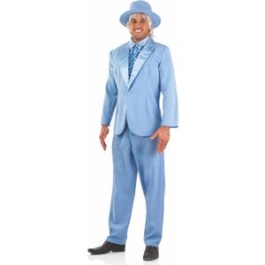 Fun Shack Tuxedo Costume for Men Blue Suit Mens Funny 90s Movie Character, Halloween Costumes for Men (Large)