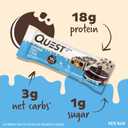 Quest Nutrition Dipped Chocolate Cookies & Cream Protein Bars, High Protein, Low Carb, Gluten Free, Keto Friendly, 12 Count