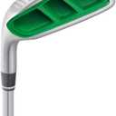 MAZEL Golf Pitching & Chipper Wedge, Left Handed, 45 Degree for Men & Women,Improve Your Short Game (Left, Stainless Steel (Green Head), Regular, 45)