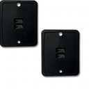 2 Pack RV Dual-Port USB Charging Outlet 5V Black Trailer Camper Motorhome