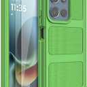 for Motorola Moto G Play 2026 Case, for Moto G 2026/2025 Case with 2 Pack Tempered Glass Screen Protector, Heavy Duty Shockproof Protective Phone Cover (Green)