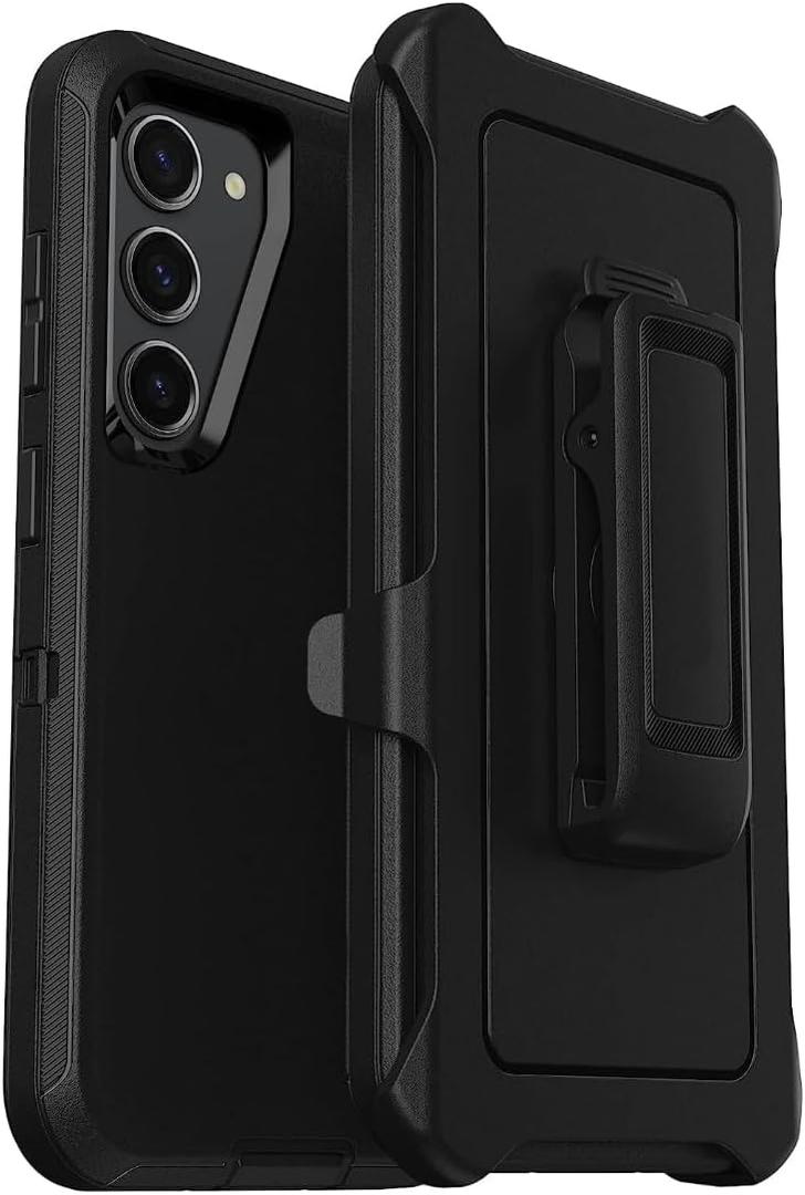 Defender Case Compatible with Samsung Galaxy S23 5G Screenless Case with Port Protection and Belt Clip Black