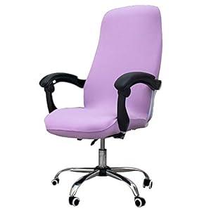 Melaluxe Office Chair Cover - Universal Stretch Desk Chair Cover, Computer Chair Slipcovers (Size: L) - Light Purple
