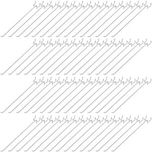 Shimeyao 100 Pcs Peg Board Shelving Hooks Stainless Steel Hanging Board Pegs Wall Display Hooks Bulk for 1/8 1/4 Garage Storage Organizer Accessories(10 Inch,Silver)