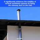 2 Pcs Wall Support Bracket (8" Inner Ring) for Wood Stove Pipe 6" Double-Wall Chimney Pipe Stainless Steel Wall Bracket Chimney Holder Fireplace