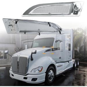 Chrome Hood Grille for Kenworth T680 2013-2021 Side Air Intake Vent Grille Replacement Kenworth T680 Truck Accessories Right Passenger Side Air Intake Vent Grille (R)