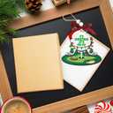 3 x HEXMOZ Golf Christmas Ornaments 2025 - Christmas Golf Gifts for Men - Golfing Gifts for Golfers, Players, Fans - Cool Sports Present Ideas, Holiday Tree Decorations - Wood Xmas Ornaments (Golf Let's Par Tee)