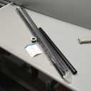 Tension Curtain Rod 43 to 162 Inches (3.6 to 13.5 ft), 1.26" Diameter Spring Adjustable Heavy Duty Long Large Curtains Pole for Windows Door Bathroom Patio Outdoor No Drilling, Black