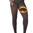 Fleece Lined Sheer Tights for Black Women, Sheer Fleece Lined Warm leggings, Faux Sheer Tights for Brown Skin